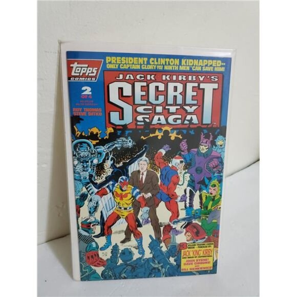 Topps Comics 1993 President Clinton Kidnapped Jack Kirby's Secret City Saga - Picture 6 of 6